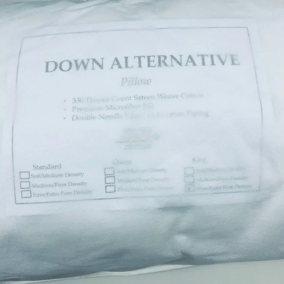 NWOT QUINCE Premium Down Alternative Pillow Firm King 5139 - Picture 8 of 13